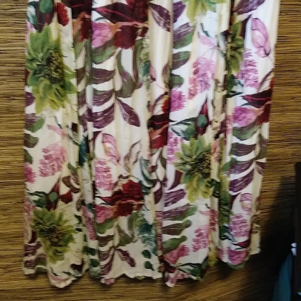 ๐ Vasna Boho Dress 2X โ Pink & Burgundy Floral Chiffon Skirt - Plus Size - Picture 10 of 13
